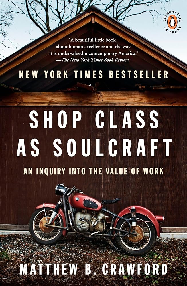 Book Recommendation: Shop Class as Soul Craft by Matthew Crawford
